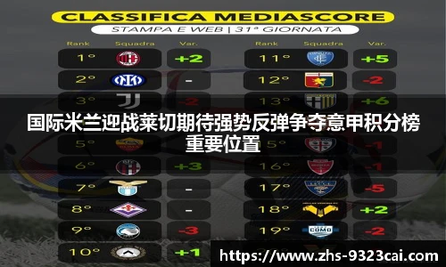 国际米兰迎战莱切期待强势反弹争夺意甲积分榜重要位置